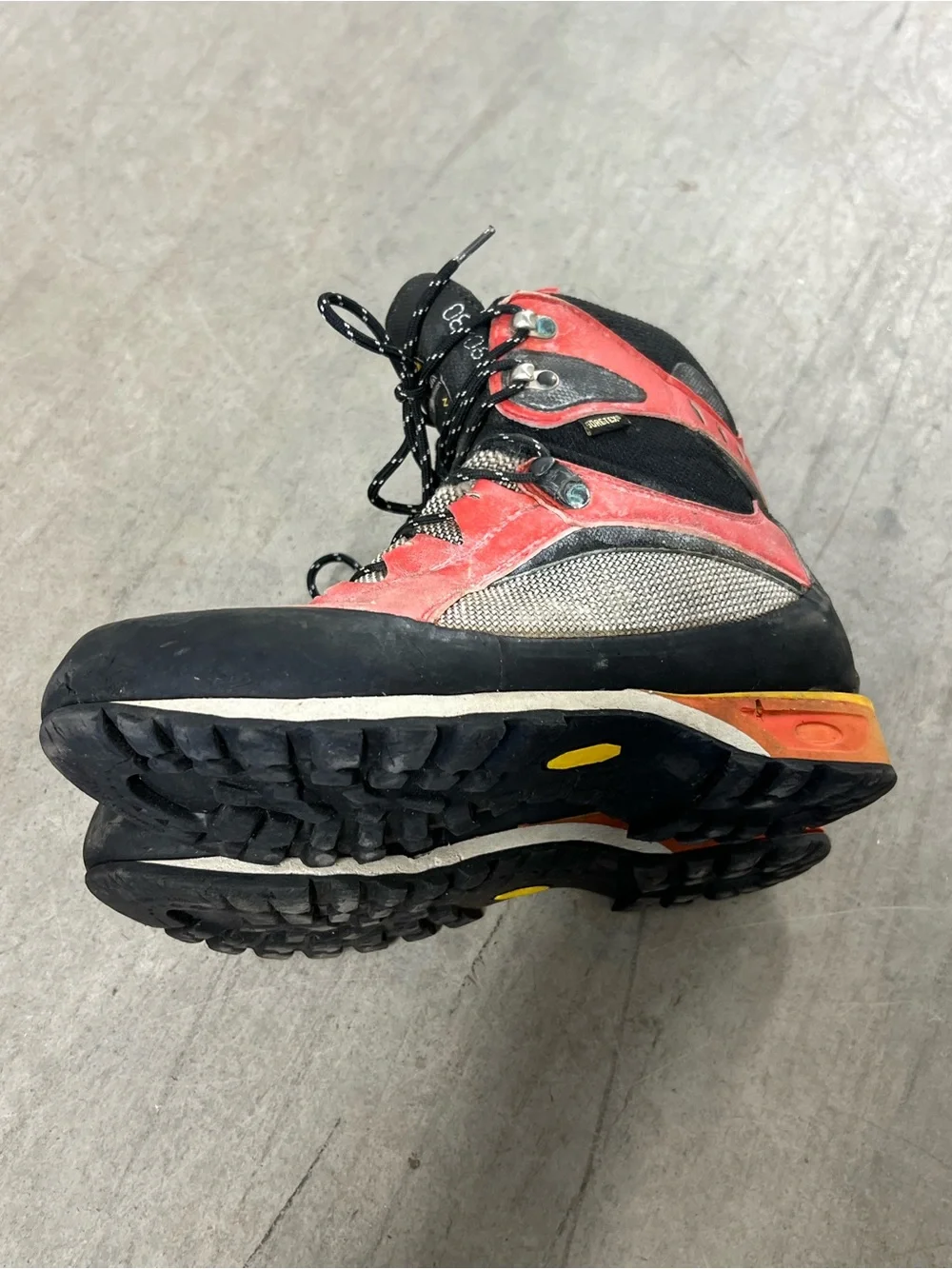 La Sportiva Red and Black Leather Hiking Boots